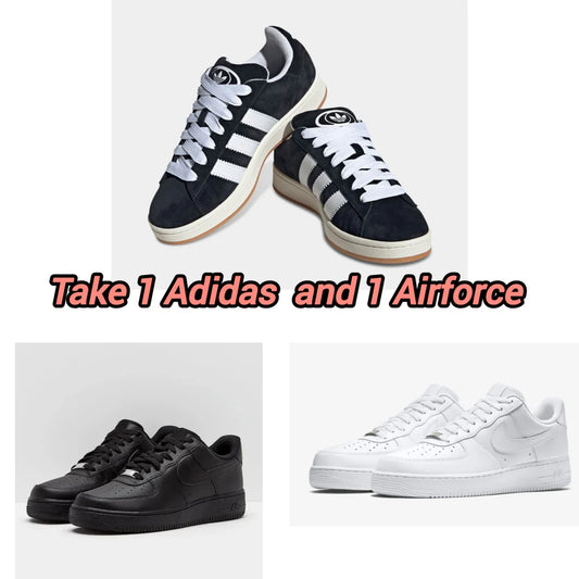 Adidas Campus Black + Airforce 1