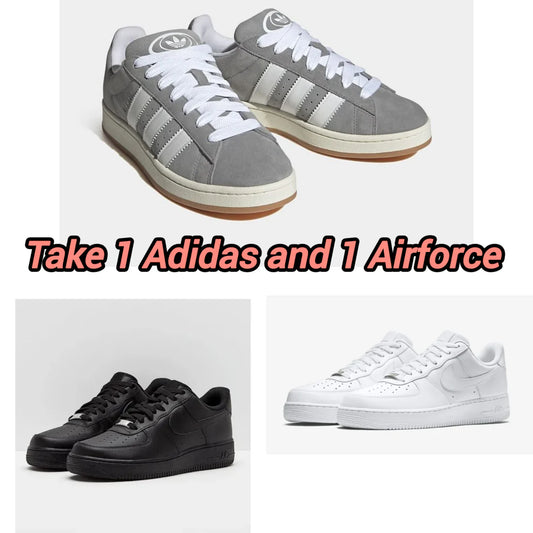 Adidas Grey + Airforce 1