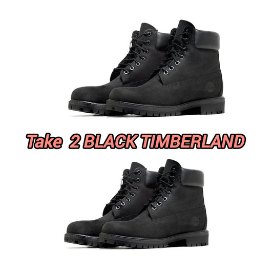 Black Timberland + Black Timberland