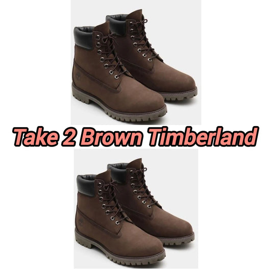 Brown Timberland + Brown Timberland