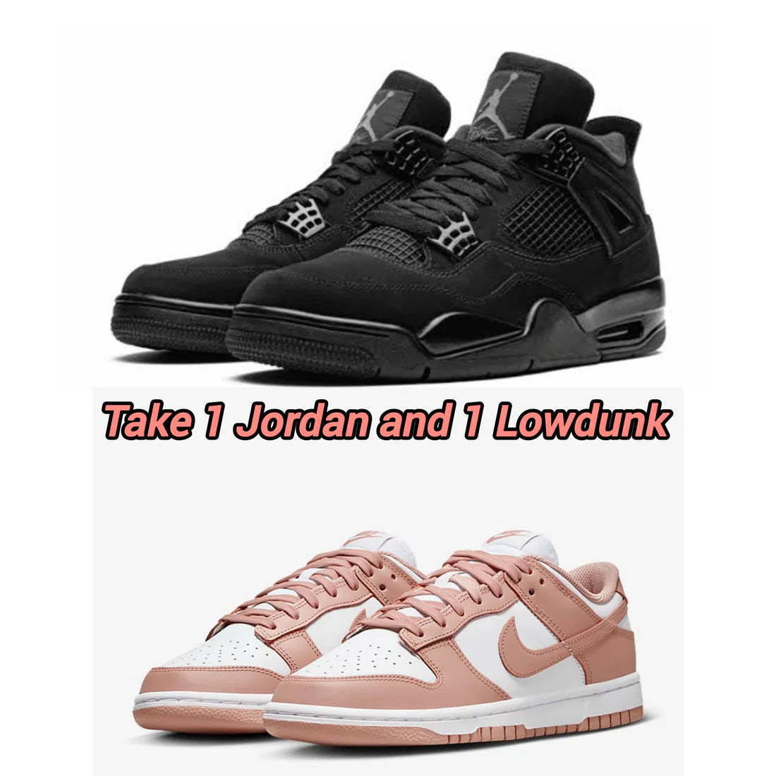 Black Jordan + Low Dunk Salmon