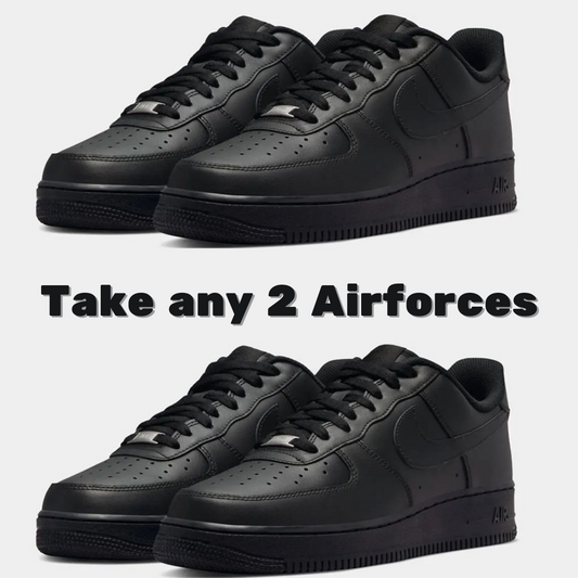 Black + Black Air Force 1