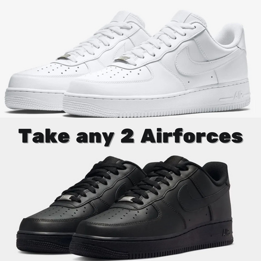 Black + White Air Force 1