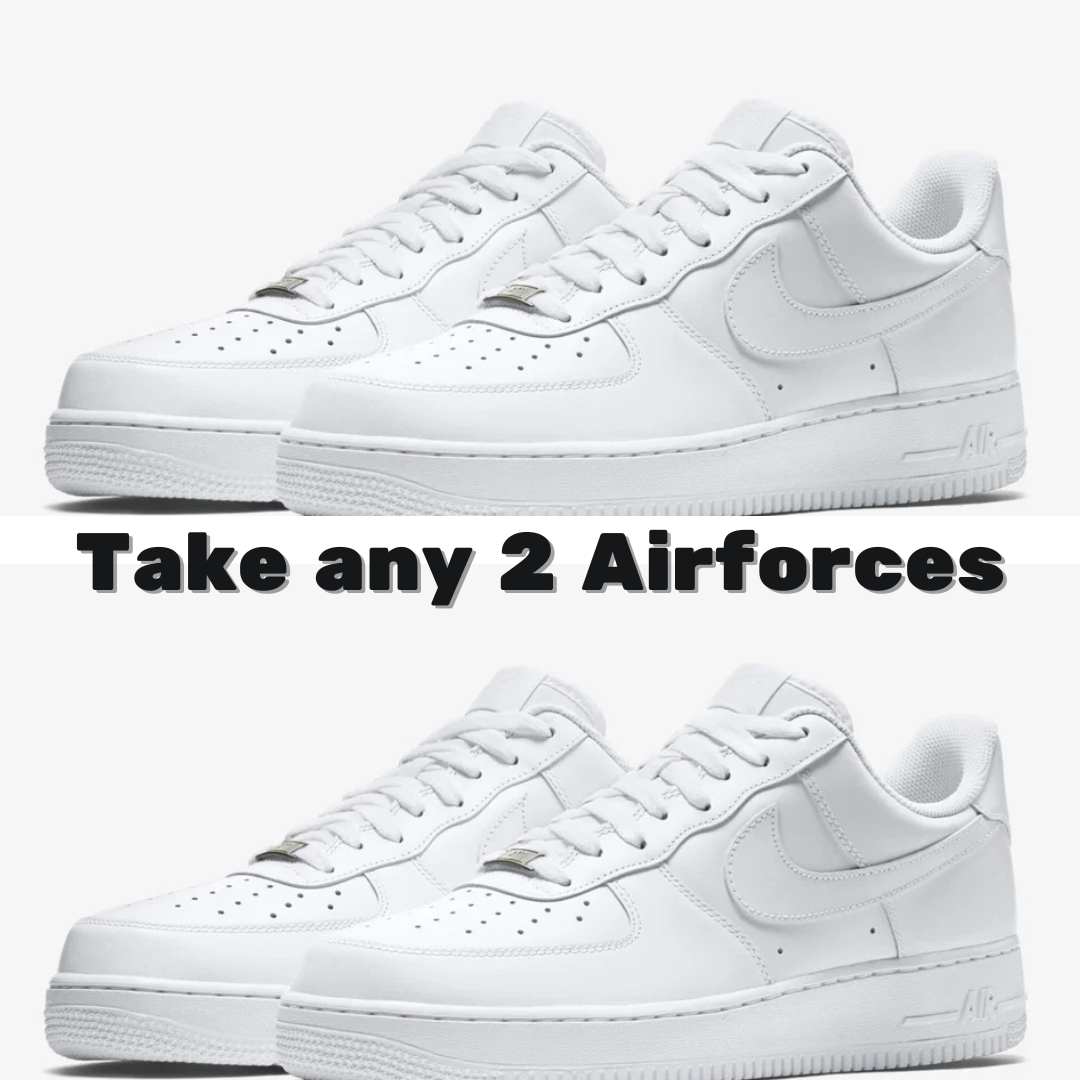 White + White Air Force 1