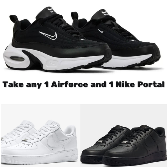 Nike Portal Black + Airforce 1
