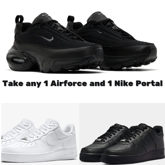 Nike Portal All Black + Airforce 1