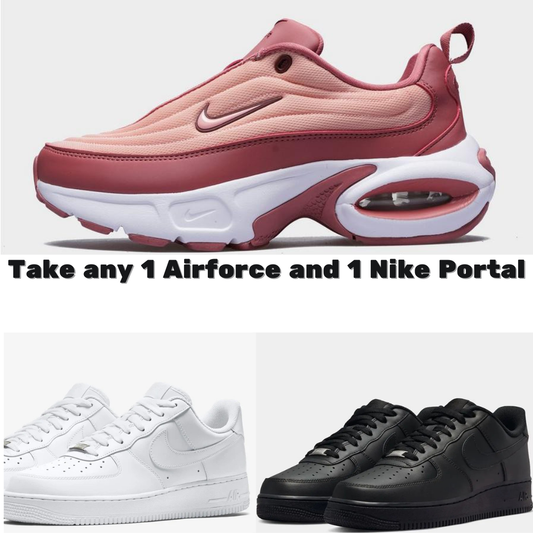 Nike Portal Pink + Airforce 1