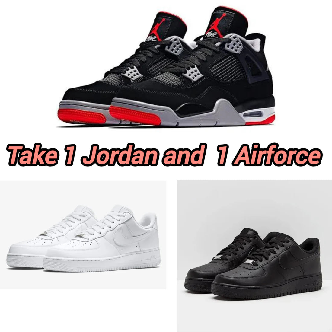 Jordan Red B + Airforce 1