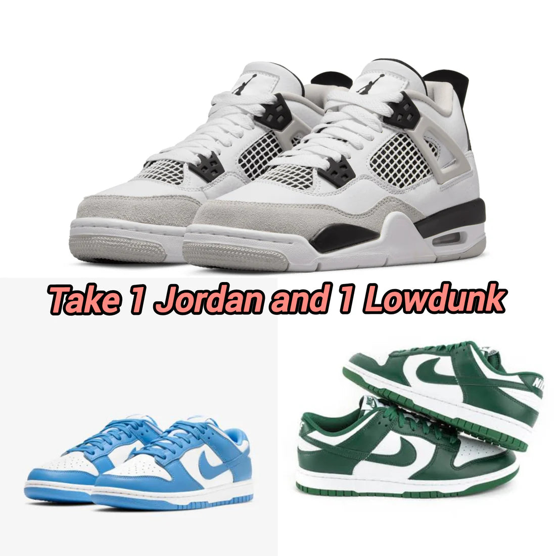 Jordan + Low Dunk Blue/Green