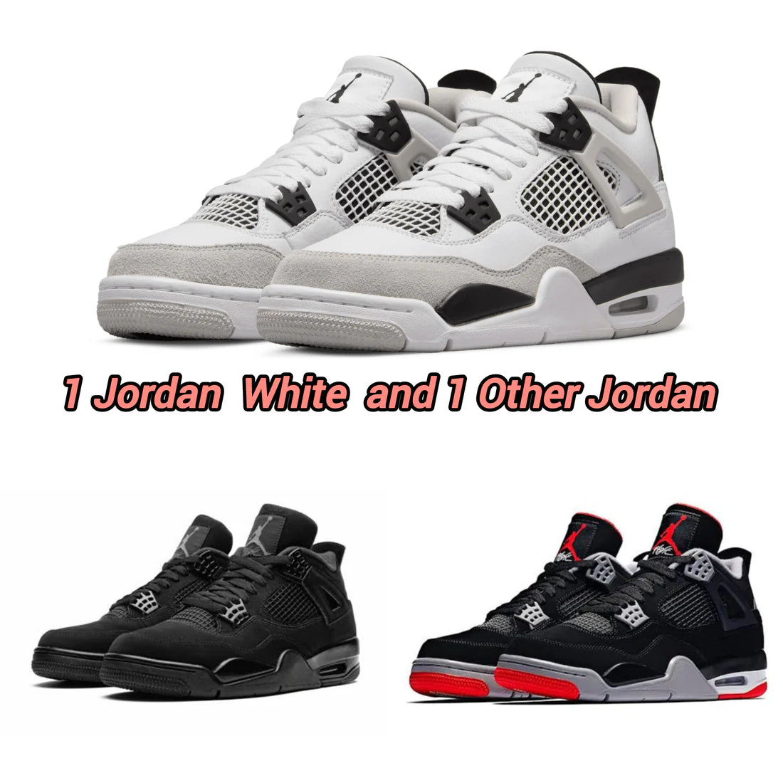 Jordan White + Jordan Black/Red