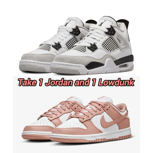 Gray Jordan + Low Dunk Salmon