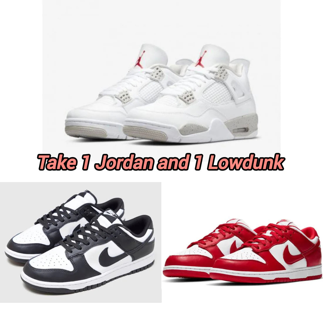 Jordan + Low Dunk Black Dunk Red