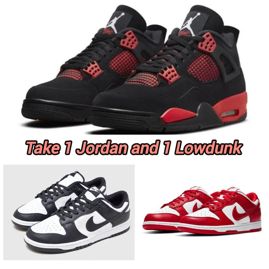 Jordan + Low Dunk Black/Red