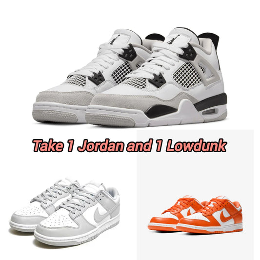 Jordan + Low Dunk Grey/Orange