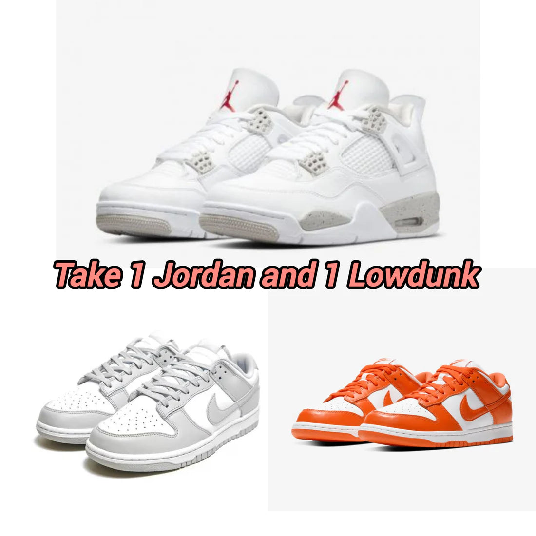 Jordan + Low Dunk Grey/Orange