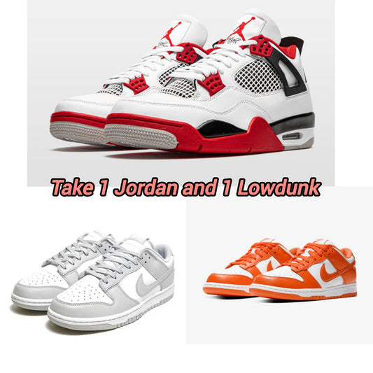 Jordan + Low Dunk Orange/Gray