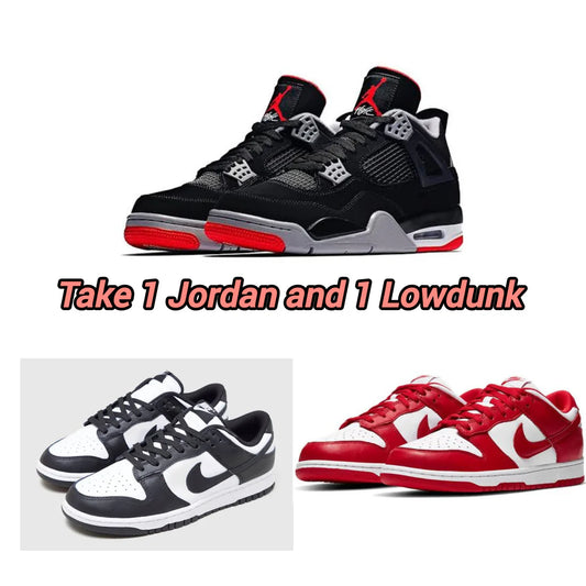 Jordan + Low Dunk Red Black