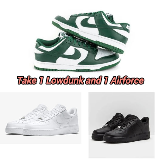 Low Dunk Green + Airforce 1