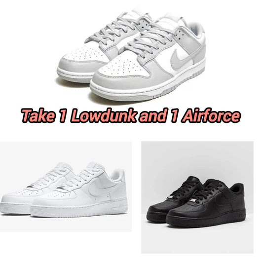 Low Dunk Grey + Airforce 1