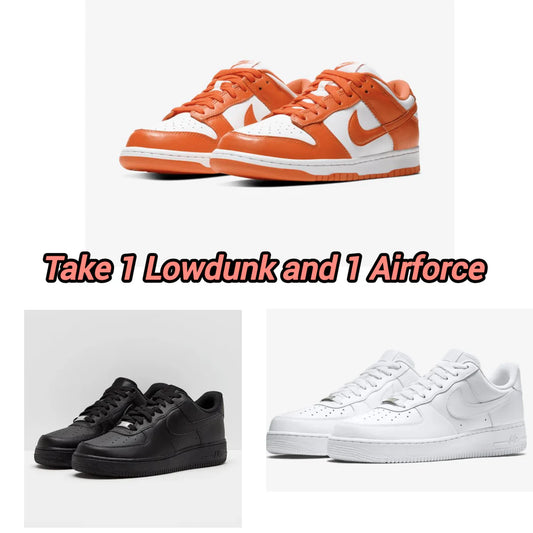 Low Dunk Orange + Airforce 1