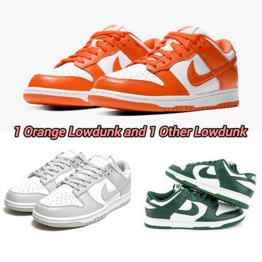 Low Dunk Orange +Low Dunk Green/Grey