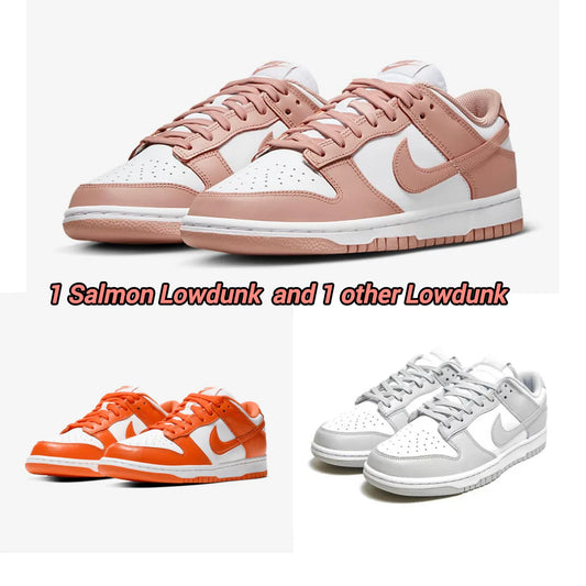 Low Dunk Salmon + Low Dunk Orange/Grey