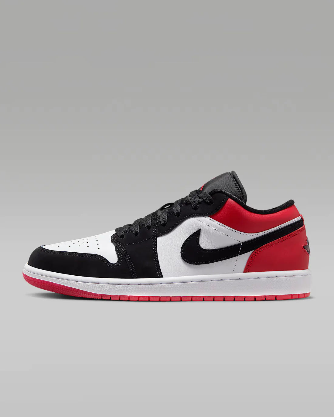 NIKE JORDAN 1 LOW BLACK N RED