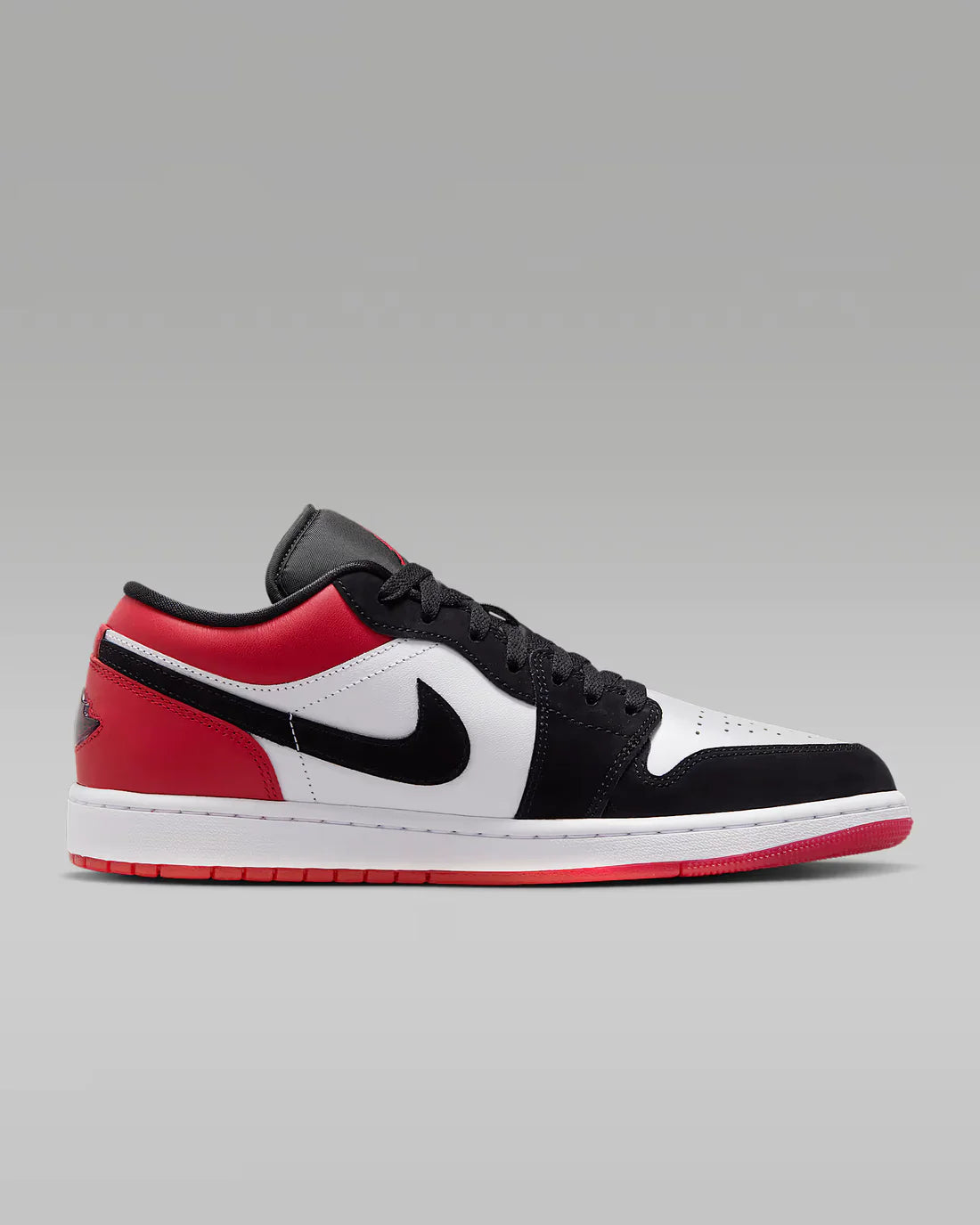 NIKE JORDAN 1 LOW BLACK N RED
