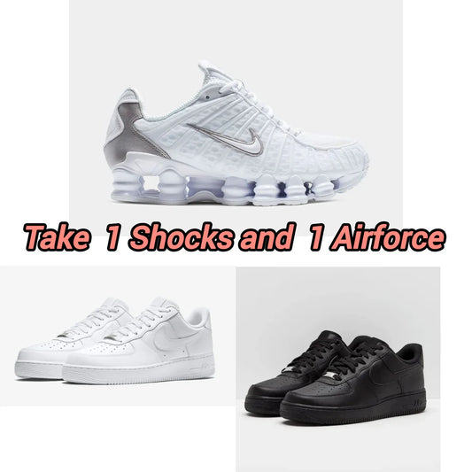 Nike Shox White + Airforce 1