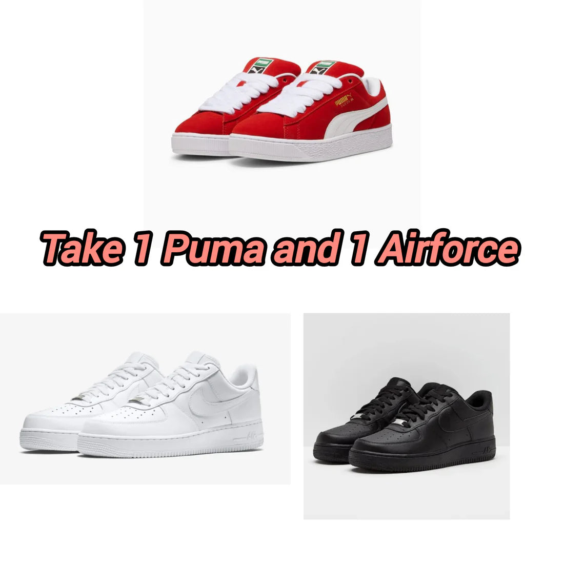 Puma XI Red + Airforce 1