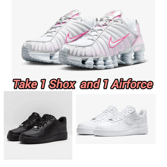 Shox Pink White + Airforce